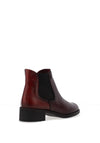 Jose Saenz Snaked Printed Leather Ankle Boots, Burgundy