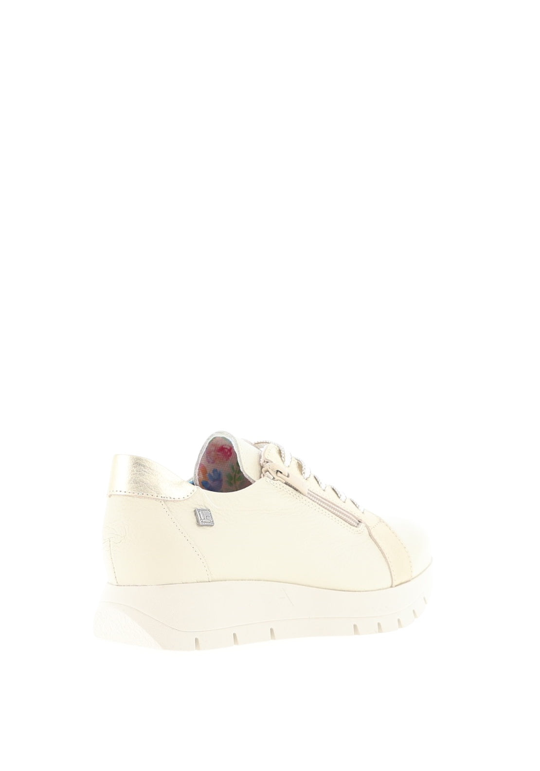 Jose Saenz Zip Detail Platform Trainers, Beige