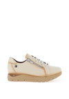 Jose Saenz Zip Detail Platform Trainers, Cream