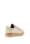 Jose Saenz Zip Detail Platform Trainers, Cream
