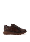 Jose Saenz Snaked Print Zip Detail Platform Trainers, Brown