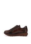 Jose Saenz Snaked Print Zip Detail Platform Trainers, Brown