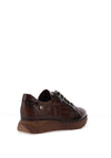 Jose Saenz Snaked Print Zip Detail Platform Trainers, Brown