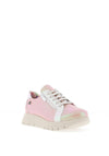 Jose Saenz Metallic Zip Detail Platform Trainers, Pink