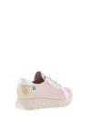 Jose Saenz Metallic Zip Detail Platform Trainers, Pink
