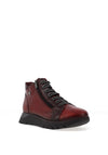 Jose Saenz Snaked Print Leather High Top Trainer, Red