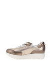 Jose Saenz Colour Block Trainers, Gold