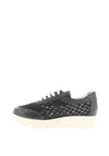 Jose Saenz Fishnet Mesh Platform Trainers, Black