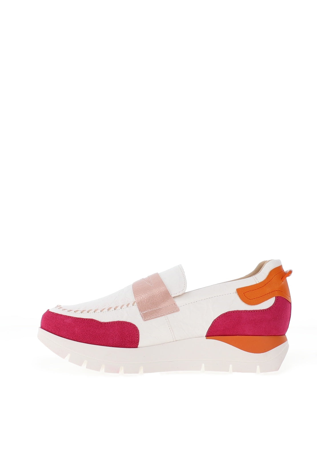 Jose Saenz Colour Block Loafers, Pink