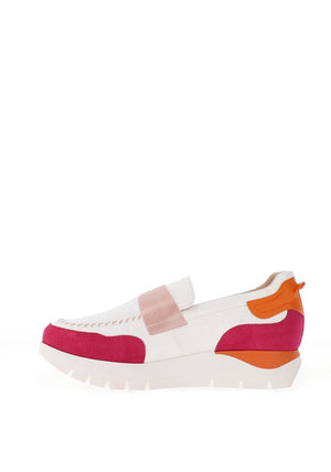 Jose Saenz Colour Block Loafers, Pink