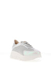 Jose Saenz Glitter Mesh Platform Trainers, Silver