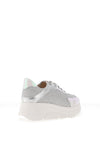 Jose Saenz Glitter Mesh Platform Trainers, Silver