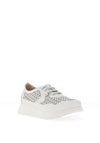 Jose Saenz Perforated Leather Lace Up Trainers, White