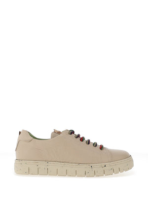 Jose Saenz Leather Laced Trainers, Beige