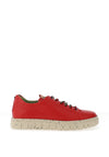 Jose Saenz Leather Laced Trainers, Red