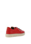 Jose Saenz Leather Laced Trainers, Red