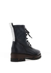 Jose Saenz Pebbled Leather Military Style Boots, Navy