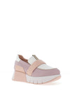Jose Saenz Leather Slip On Platform Shoes, Pink