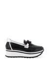 Jose Saenz Chain Detail Patent Loafers, Black