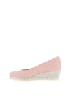 Jose Saenz Woven Wedge Heel Shoes, Pink