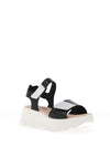 Jose Saenz Pebbled Leather Strap Sandals, Black
