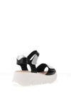 Jose Saenz Pebbled Leather Strap Sandals, Black