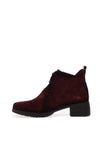 Jose Saenz Velour Rope Laced Fastening Boots, Burgundy
