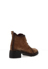 Jose Saenz Velour Rope Laced Fastening Boots, Dark Taupe