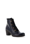 Jose Saenz Patent Leather Elasticated Loop Lace Up Boots, Navy