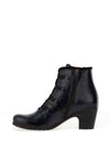 Jose Saenz Patent Leather Elasticated Loop Lace Up Boots, Navy