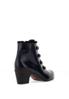 Jose Saenz Patent Leather Elasticated Loop Lace Up Boots, Navy