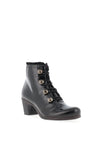 Jose Saenz Patent Leather Elasticated Loop Lace Up Boots, Black