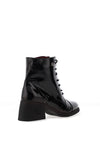 Jose Saenz Patent Leather Military Heeled Boot, Black