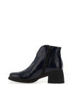 Jose Saenz Patent Leather Heeled Boot, Navy