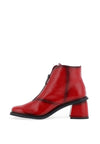 Jose Saenz Patent Leather Zip Heeled Boots, Red