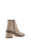 Jose Saenz Pebbled Leather Zip Heeled Boots, Taupe
