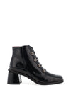 Jose Saenz Patent Leather Heeled Boots, Black