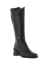 Jose Saenz Pattern Block Knee High Boots, Black
