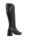 Jose Saenz Pattern Block Knee High Boots, Black