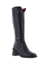 Jose Saenz Pattern Block Knee High Boots, Navy