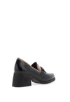 Jose Saenz Two Tone Heeled Loafers, Black & Sand