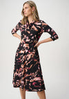 Joseph Ribkoff Printed Silky Knit Midi Dress, Black Multi