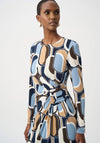 Joseph Ribkoff Printed Silky Knit Midi Dress, Black Multi