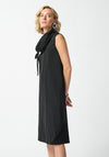 Joseph Ribkoff Shawl Colar Knee Length Dress, Black