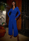 Joseph Ribkoff Wrap Wide Leg Jumpsuit, Blue