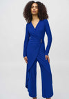 Joseph Ribkoff Wrap Wide Leg Jumpsuit, Blue