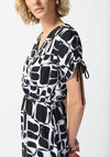 Joseph Ribkoff Abstract Print Maxi Dress, Vanilla & Black
