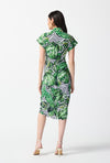 Joseph Ribkoff Palm Print Midi Shirt Dress, Vanilla Multi