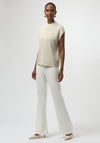 Joseph Ribkoff Rhinestone Embellished Short Sleeve Sweater, Beige