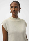 Joseph Ribkoff Rhinestone Embellished Short Sleeve Sweater, Beige